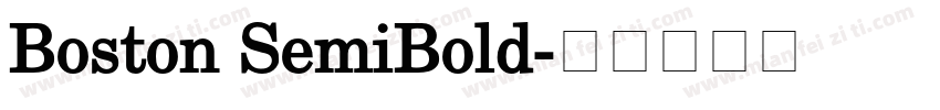 Boston SemiBold字体转换